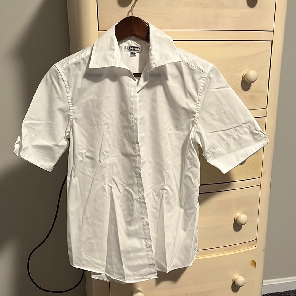 White Textured Dress Shirt with Tailored Fit